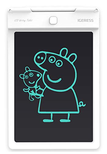 IGERESS Newest White 9 inch LCD Writing Tablet Electronic Writing Board Digital Drawing Board Graphic Drawing Tablet Durable (White) &hellip;