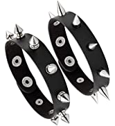 Milakoo Leather arm guards with lacing, archery with rivets, chain, armour, cuff