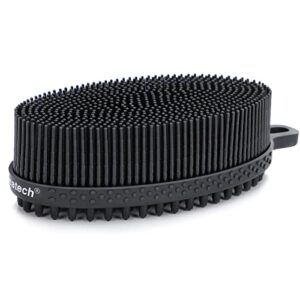 FREATECH Silicone Body Scrubber - Dual-sided Bath Shower Brush for Gentle Exfoliation