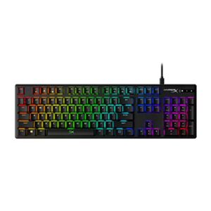 HyperX Alloy Origins – Mechanical Gaming Keyboard – Software–Controlled Light & Macro Customization – Compact Form Factor – Linear Switch – HyperX Red – RGB LED Backlit US QWERTY