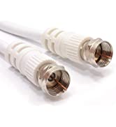 kenable Satellite F Connector Plug to Plug RG59 Cable Black Lead GOLD 1.5m [1.5 metres]