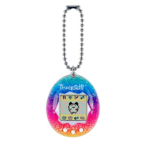 Bandai Tamagotchi Original Rainbow Shell | Tamagotchi Original Cyber Pet 90s Adults And Kids Toy With Chain | Retro Virtual Pets Are Great Boys And Girls Toys Or Gifts For Ages 8+