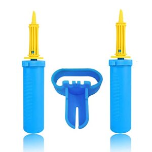 Leixi Pack of 2 Balloons Hand Pump with 1pcs Balloons tie tool - Double Action Air Pumps for Balloons