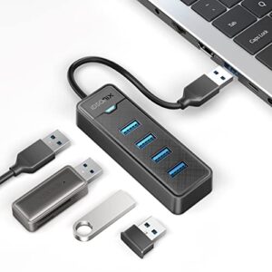 4-Port USB Hub 3.0 for Laptop - iDsonix USB 3.0 Hub 5Gbps Multiport Adapter Portable Travel