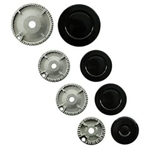 SPARES2GO (Non Universal) Oven Cooker Hob Gas Burner Crown & Flame Cap Kit for Lamona (Small