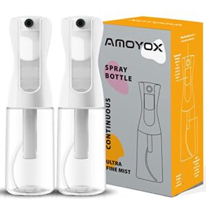 AMOYOX Spray Bottle for hair 2 Pack 200ml/6.8oz Ultra Fine Continuous Wate Mist Sprayer for Hair Styling