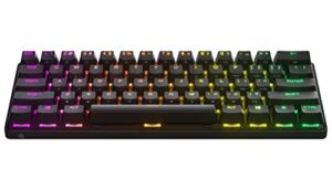 SteelSeries Apex Pro Mini - Mechanical Gaming Keyboard – World’s Fastest Keyboard – Adjustable Actuation – Compact 60% Form Factor – American (QWERTY) Layou