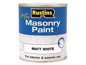 RUSTINS Masonry Paint Matt White 500ml