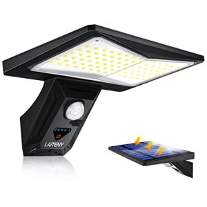 Solar Motion Light Outdoor Garden - 87 LED Solar Security Lights with Motion Sensor IP65 Waterproof 3 Lighting Modes Solar Powered & USB Charging Solar Flood Wall Lights for Garden Fence Door            [Energy Class A+++]