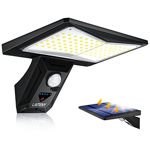 Solar Motion Light Outdoor Garden - 87 LED Solar Security Lights with Motion Sensor IP65 Waterproof 3 Lighting Modes Solar Powered & USB Charging Solar Flood Wall Lights for Garden Fence Door            [Energy Class A+++]