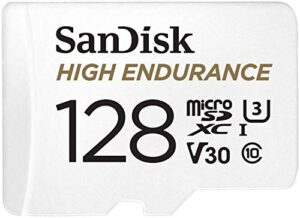 SanDisk 128GB High Endurance microSDXC card for IP cams & dash cams + SD adapter up to 10