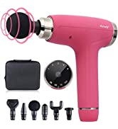 Himaly Massage Gun, Deep Tissue Massager Muscle Massage Gun with 30 Speeds 6 Heads, Powerful Perc...