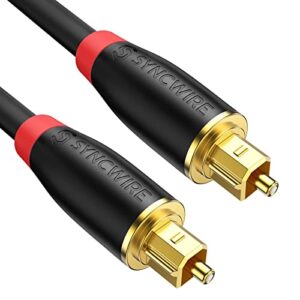 Syncwire Digital Optical Audio Toslink Sound Bar TV Cable - [24K Gold-Plated