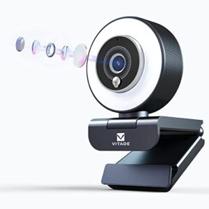 VITADE 960A 1080P FHD Webcam with Ring Light