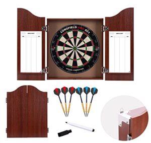 Engelhart - Wooden Dart Cabinet + Sisal Target + 2 Sets of 18 g Darts