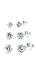 zirconia stud earrings