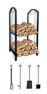 2 tier log rack