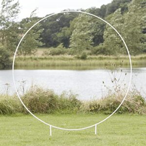 Ginger Ray Botanical Wedding White Metal Frame Moongate Arch Hoop For Balloons