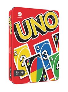 ​UNO Card Game for Kids and Families in Collectible Tin with 112 Cards and Instructions