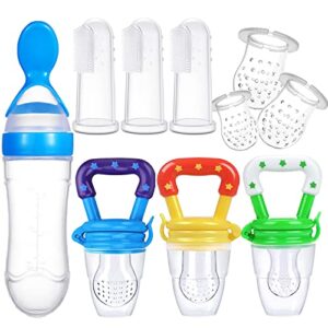 10 Pack Baby Food Feeder Set Baby Fruit Feeder Pacifier Silicone Infant Teething Toys Teether for Baby