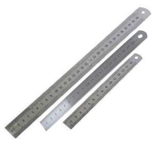 Set of 3 Metal Rulers 12"