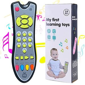 JRBSVA Baby TV Remote Control Toys - Remote Control for Kids and Toddlers Baby Sensory Toys 6-12 Months Educational Toys for 1-2 Year Old Boys Music Toys Gifts 6-18 Months Age Boys Girls