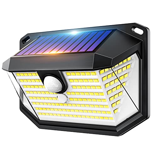 Solar Lights Outdoor 178 LED Solar Security Light Outdoor Motion Sensor Waterproof Solar Powered Lights for Garage(1 Pack)            [Energy Class A+++]