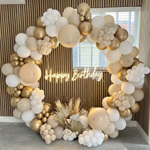 White Gold Balloons Arch Kit