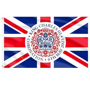 AhfuLife King Charles III Coronation Decoration Emblem Flags