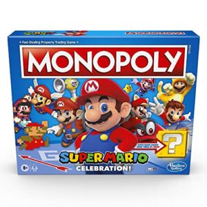 Monopoly Super Mario Celebration Edition Board Game for Super Mario Fans for Ages 8 and Up