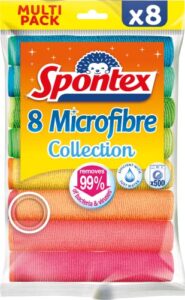 SPONTEX - Microfibre Collection - Multi-purpose Microfibers - 8 Microfibers