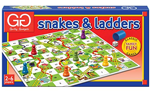 Folding Snakes and Ladders Set Traditional Board Games for Adults Kids Beginners Children Indoor Fun Ideal Box Se