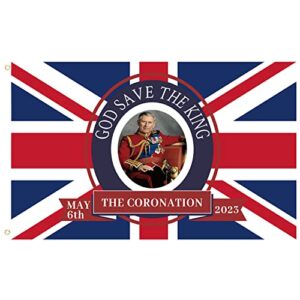 5ft X 3ft (150cm X 91cm) Coronation Flags King Charles