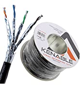 kenable External SHIELDED CAT7 Outdoor Use COPPER Ethernet Cable S/FTP Reel 50m White [50 metres]