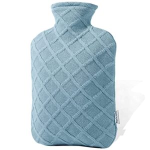 FORICOM Hot Water Bottle - 1.8L PVC Hot Water Bag with Soft Cover