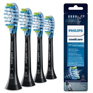 Philips Sonicare Original C3 Premium Plaque Defence Standard sonic toothbrush heads - 4 pack in Black (Model HX9044/33)