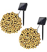 Joomer Solar Lichterkette Aussen, 22M 200 LED Lichterkette IP65 Wasserdicht Weihnachten Außenlich...