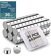 FINDMAG 20 Pack Magnets Strong, 60 x 10 x 3 mm Magnetic Strips, Neodymium Magnets, Bar Magnets, R...