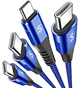 USB C Cable, [2 Pack 2m 100W] 20V/5A PD QC 4.0 Fast Charging USB C to USB C cable, Nylon Braided ...