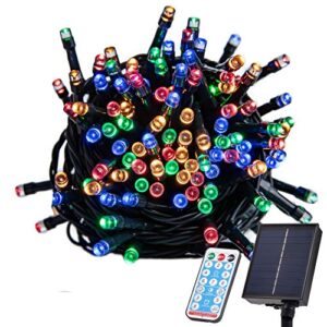 WISD Solar Fairy Lights 400 LED Multi Color Outdoor Tree Lights with Remote Control 8 Modes Waterproof Solar Powered Garden Lights            [Energy Class B]