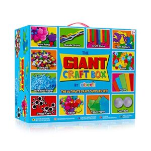 abeec Giant Craft Box for Kids - Box of Arts and Crafts Supplies - Craft Kits for Kids - Containing Lolly Pop Sticks