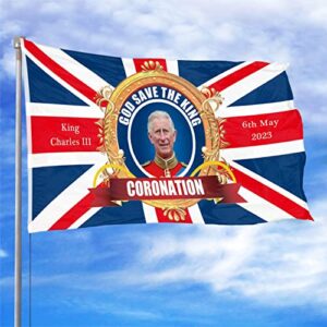 150cm X 90cm King Charles Coronation Decorations Flags