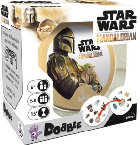 Asmodee | Dobble Star Wars Mandalorian | Card Game | Ages 6+ | 2-8 Players | 15 Minutes Playing Time