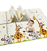 beiens Baby Play Mat, Extra Large Baby Crawling Mat, Portable Waterproof Non Toxic Soft Foam, Ant...