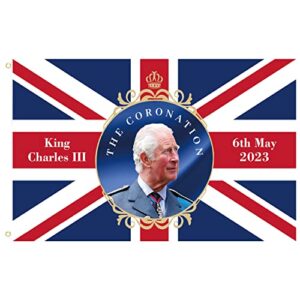 5ft X 3ft (150cm X 91cm) Coronation Flags King Charles