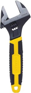 STANLEY MAXSTEEL Adjustable Wrench 30 x 200 mm Protective Phosphate Finish and Ergonomic Bi Material Handle 0-90-948