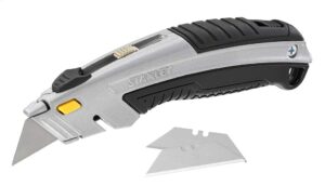 STANLEY Instantchange Retractable Blade Heavy Duty Utility Knife with Interlocking Nose Design and Quick Blade Change 0-10-788