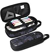 Bagseri Pencil Case Boys, Large Capacity Pen Pouch Cute Pencil Case with Double Zip Closure Stati...