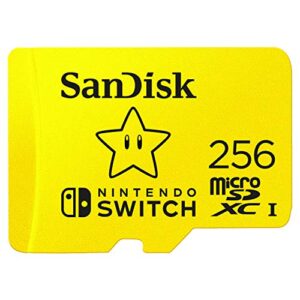 SanDisk 256GB microSDXC card for Nintendo Switch consoles up to 100 MB/s UHS-I Class 10 U3