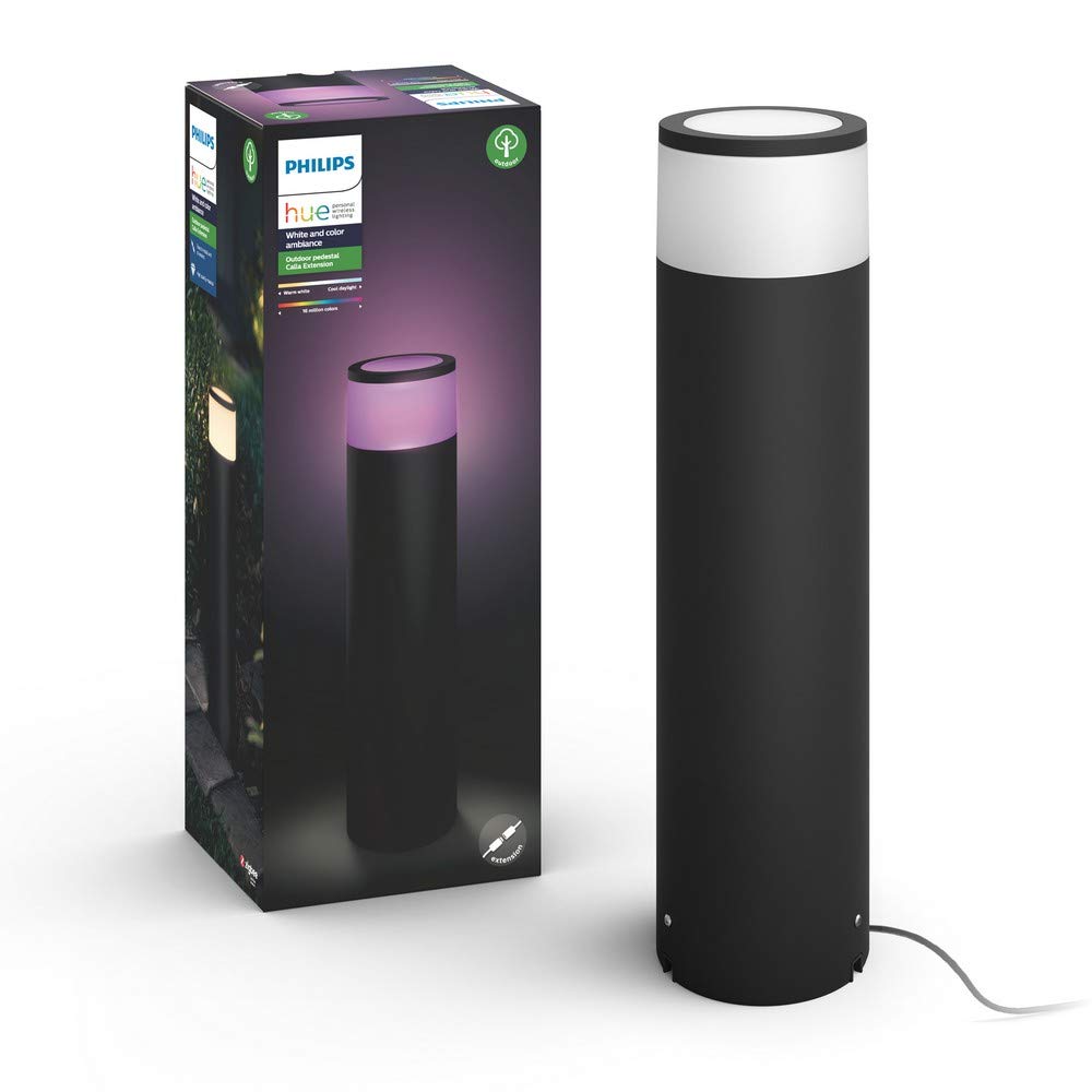 Philips Hue Calla White & Colour Ambiance Smart LED Large Outdoor Pedestal for Garden